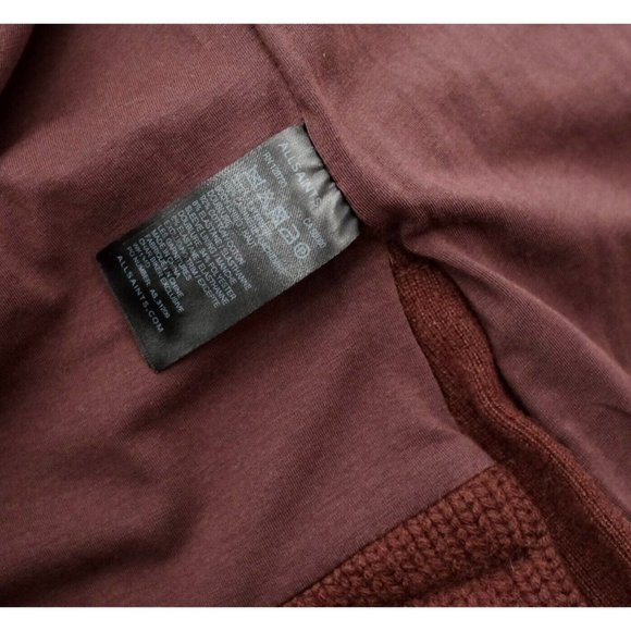 AllSaints US 8 jacket 100% cashmere biker mocha brown sweater - Picture 14 of 14